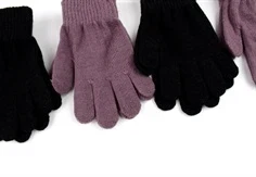 Name It grape shake/black glitter fingervanter akryl (4-pak)